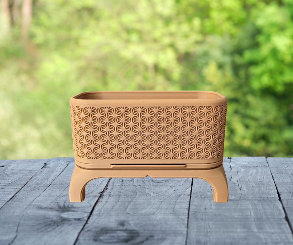 Kumiko Rectangle Planter with legs