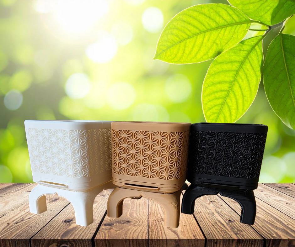 Kumiko Square Planter with legs