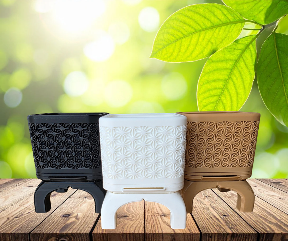 Kumiko Square Planter with legs
